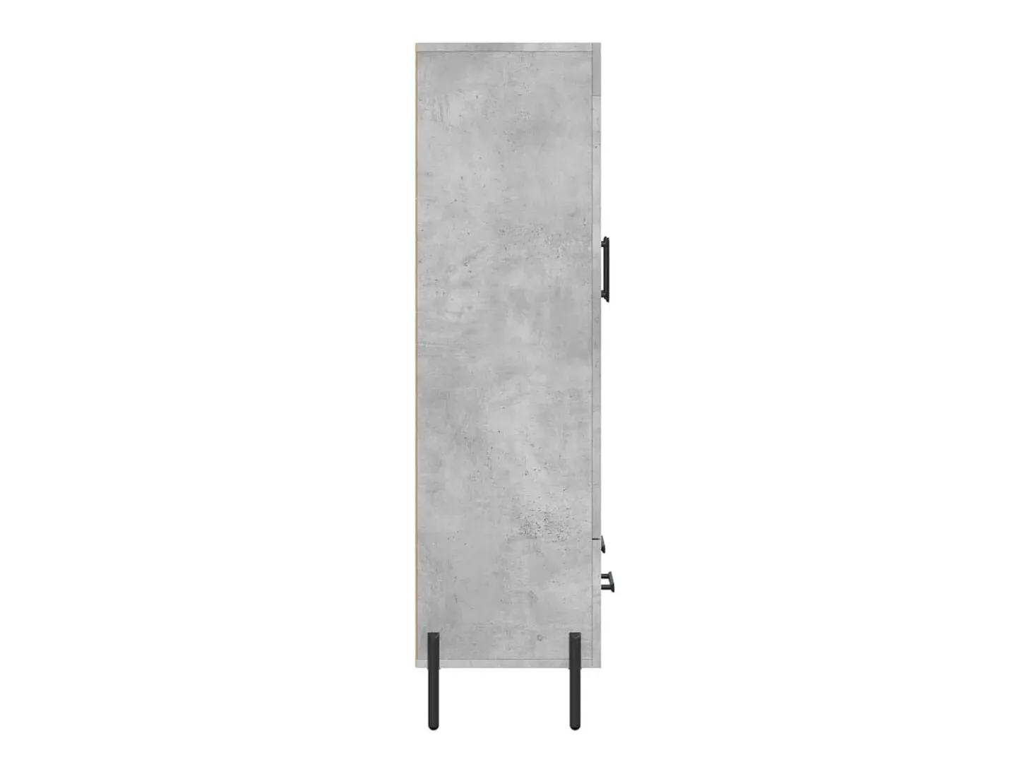 Aparador buffet cómoda mueble mueble de almacenamiento organizador cocina salón salón alto 69,5 x 31 x 115 cm madera contrachapada gris 02_0034472