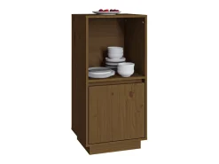 Aparador buffet cómoda mueble almacenaje organizador cocina salón salón 38 x 35 x 80 cm madera maciza de pino marrón 02_0035746
