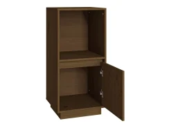 Aparador buffet cómoda mueble almacenaje organizador cocina salón salón 38 x 35 x 80 cm madera maciza de pino marrón 02_0035746