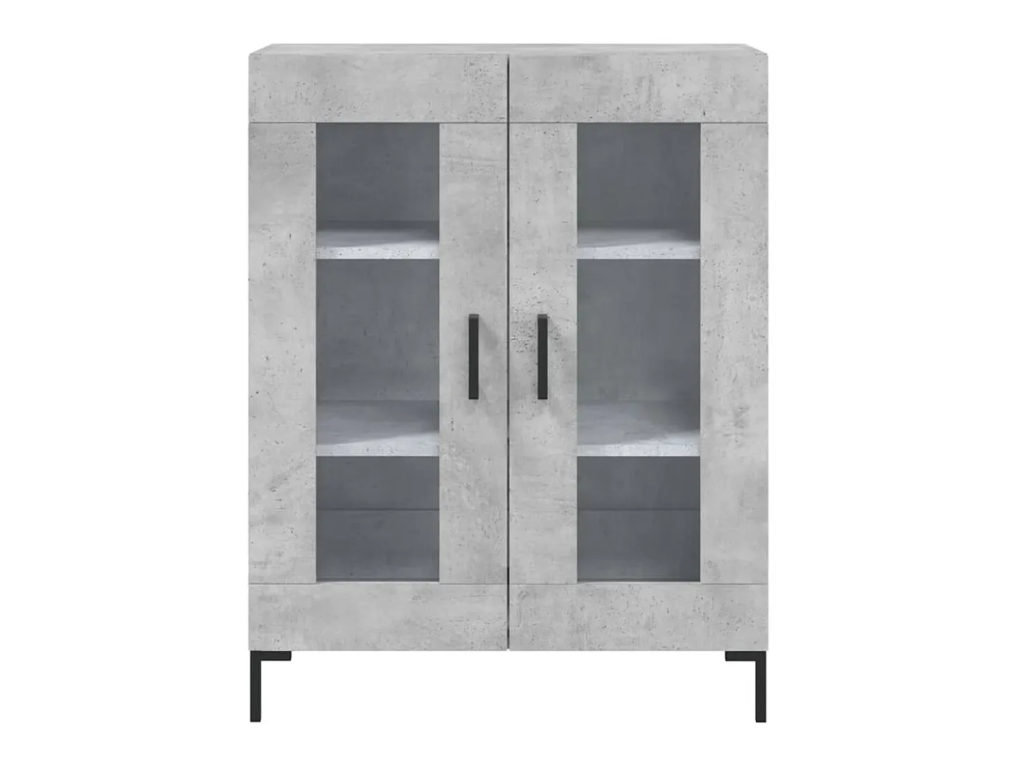 Aparador buffet cómoda mueble mueble de almacenaje organizador cocina salón salón alto 69,5 x 34 x 180 cm madera contrachapada gris 02_0034568