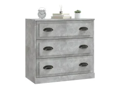 Aparador buffet cómoda mueble mueble de almacenaje organizador cocina salón salón 70 x 35,5 x 67,5 cm madera contrachapada gris 02_0032082