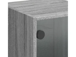 Aparador buffet cómoda mueble almacenaje organizador cocina salón salón con puertas de cristal Sonoma 35 x 37 x 109 cm gris 02_0030124