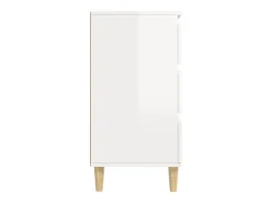 Aparador buffet cómoda mueble mueble de almacenaje organizador cocina salón salón brillante 60 x 35 x 70 cm madera contrachapada blanco 02_0030660