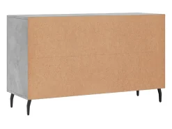 Aparador buffet cómoda mueble almacenaje organizador cocina salón salón 100 x 36 x 60 cm madera contrachapada gris 02_0031832