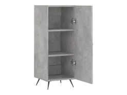 Aparador buffet cómoda mueble mueble de almacenamiento organizador cocina salón salón 34,5 x 34 x 90 cm madera contrachapada gris 02_0031921