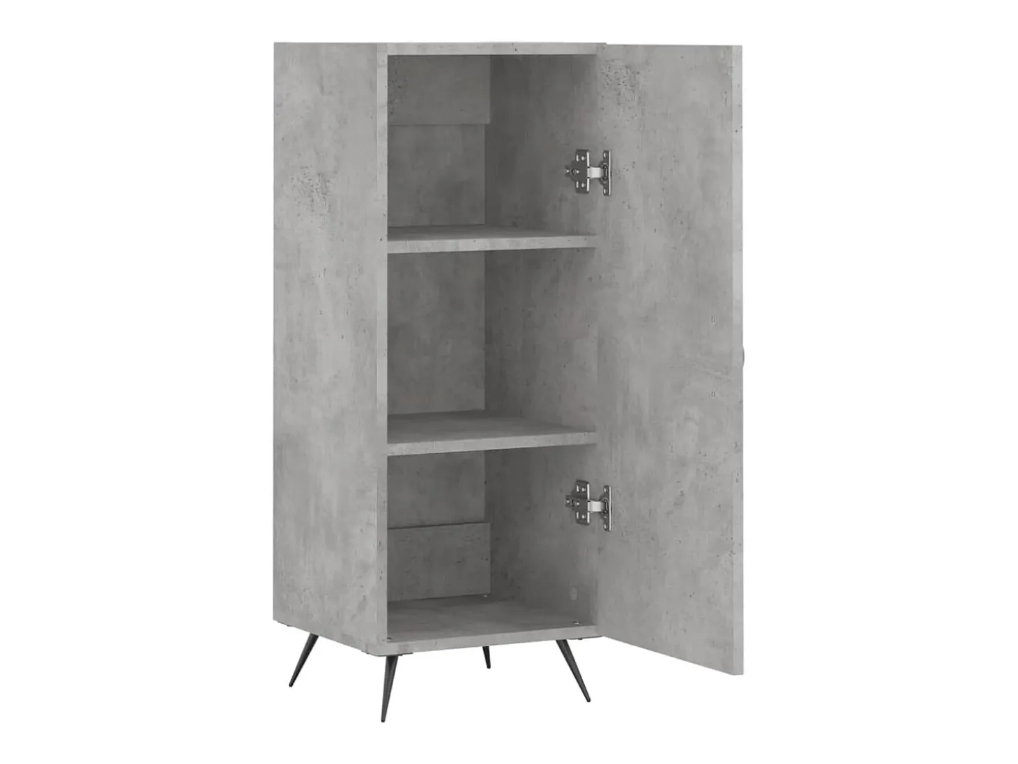 Aparador buffet cómoda mueble mueble de almacenamiento organizador cocina salón salón 34,5 x 34 x 90 cm madera contrachapada gris 02_0031921