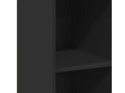 Aparador buffet cómoda mueble mueble de almacenaje organizador cocina salón salón 40 x 41 x 124 cm madera contrachapada negra 02_0035940