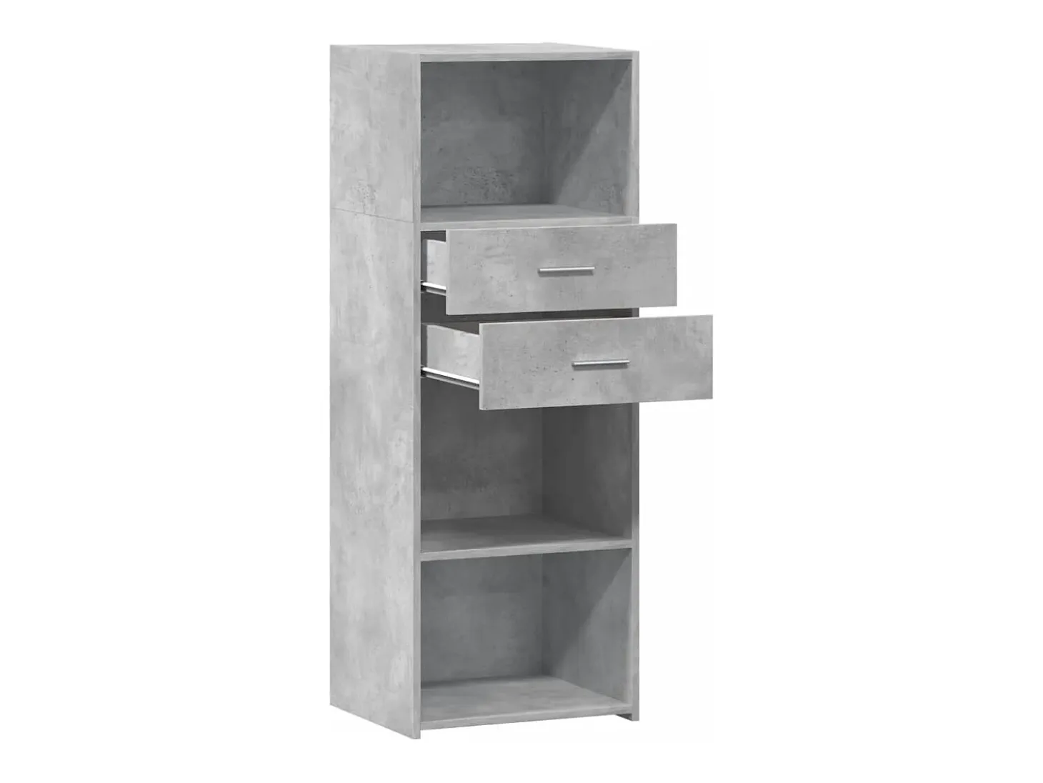 Aparador buffet cómoda mueble mueble de almacenaje organizador cocina salón salón alto 45 x 42,5 x 124 cm madera contrachapada gris 02_0034443
