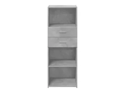 Aparador buffet cómoda mueble mueble de almacenaje organizador cocina salón salón alto 45 x 42,5 x 124 cm madera contrachapada gris 02_0034443