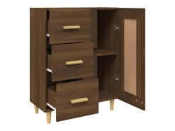 Aparador buffet cómoda mueble almacenaje organizador cocina salón salón 69,5 x 34 x 90 cm madera contrachapada marrón 02_0031376