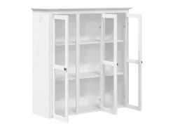 Aparador buffet cómoda mueble almacenaje organizador cocina salón salón BODO 115,5 x 43 x 200,5 cm madera maciza de pino blanco 02_0030799