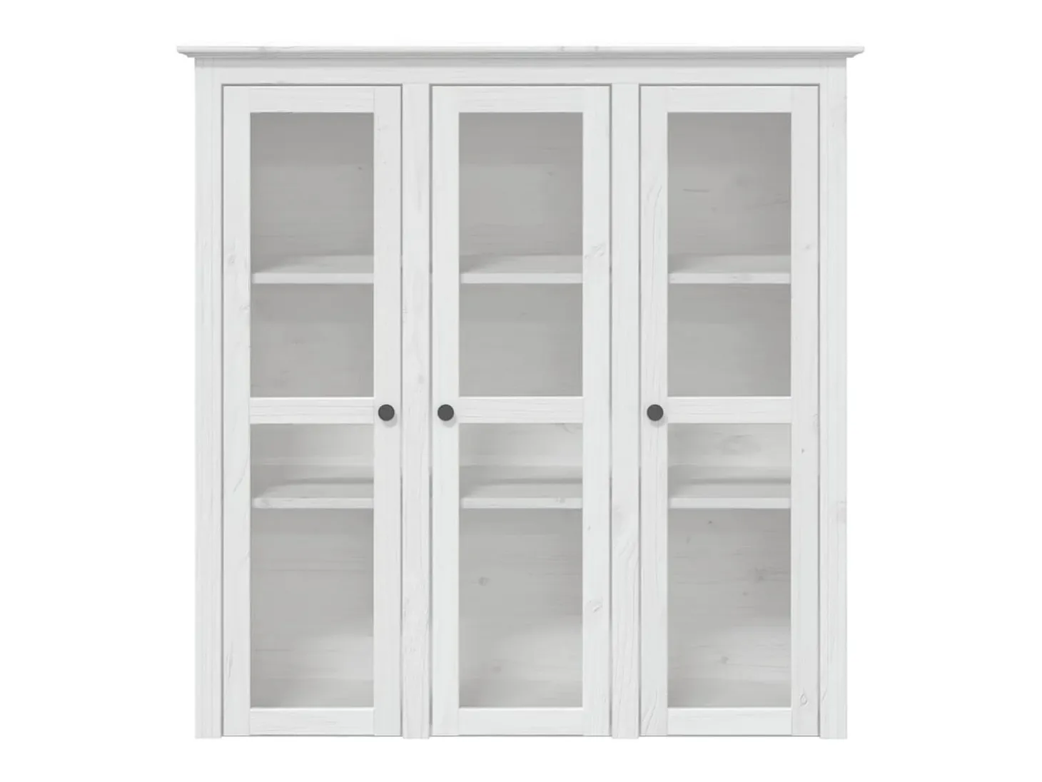 Aparador buffet cómoda mueble almacenaje organizador cocina salón salón BODO 115,5 x 43 x 200,5 cm madera maciza de pino blanco 02_0030799