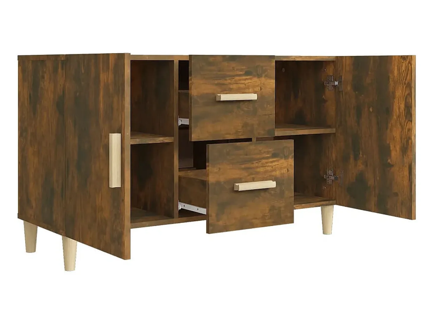 Aparador buffet cómoda mueble mueble de almacenaje organizador cocina salón salón 100 x 36 x 60 cm madera contrachapada marrón 02_0030837