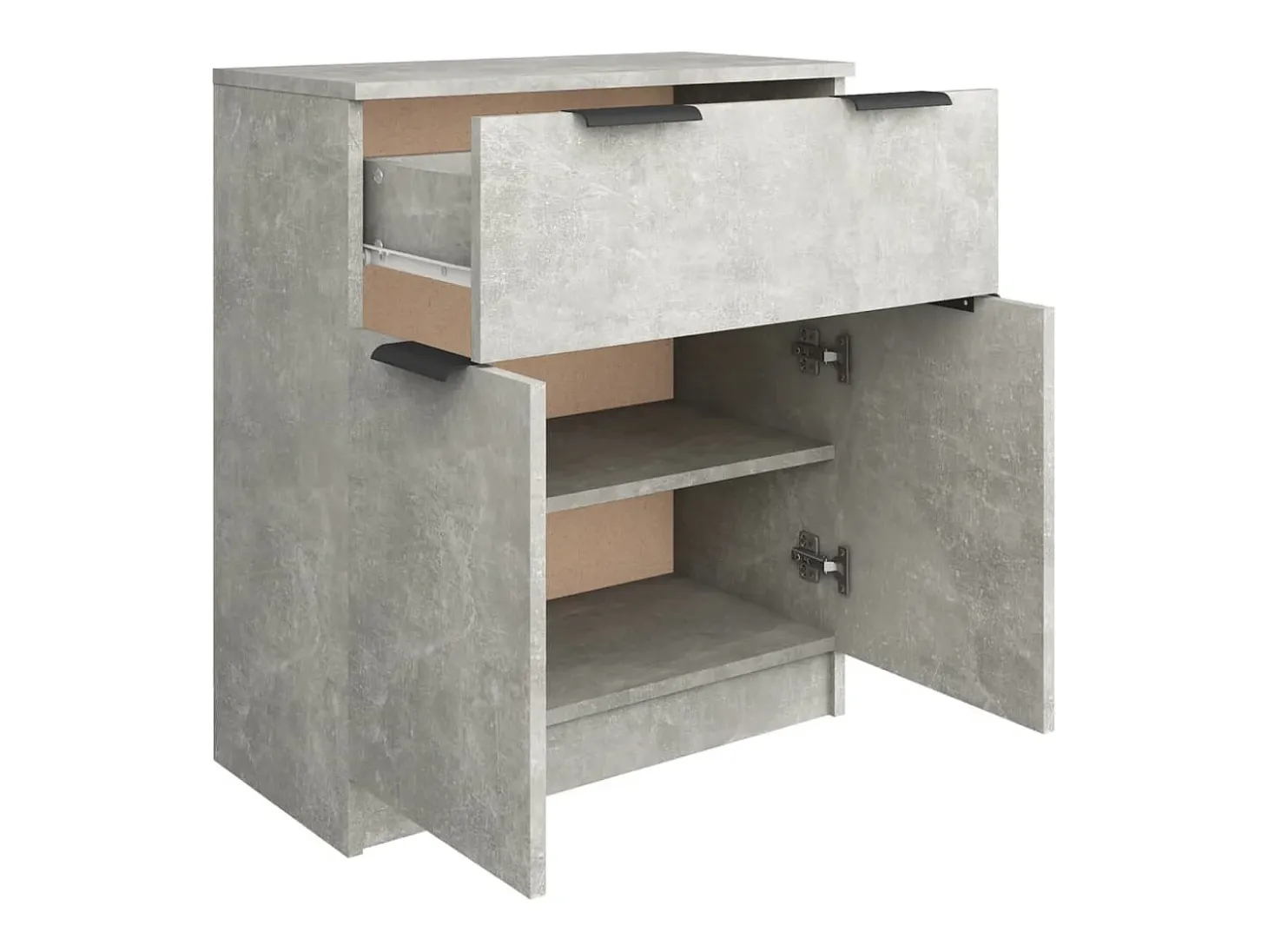 Aparador buffet cómoda mueble mueble de almacenamiento organizador cocina salón salón 60 x 30 x 70 cm madera contrachapada gris 02_0031953