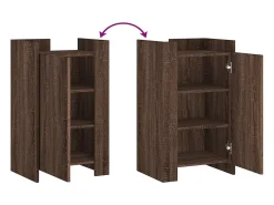 Aparador buffet cómoda mueble almacenaje organizador cocina salón salón 45 x 35 x 75 cm madera contrachapada marrón 02_0031261