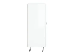 Aparador buffet cómoda mueble mueble de almacenaje organizador cocina salón brillante 69,5 x 34 x 90 cm madera contrachapada blanco 02_0030693