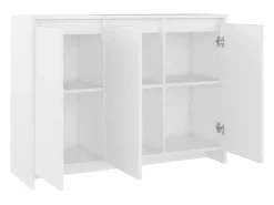 Aparador buffet cómoda mueble mueble de almacenaje organizador cocina salón salón 102 x 33 x 75 cm madera contrachapada blanco 02_0030173