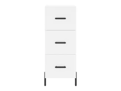 Aparador buffet cómoda mueble mueble de almacenaje organizador cocina salón salón 34,5 x 34 x 90 cm madera contrachapada blanco 02_0030258
