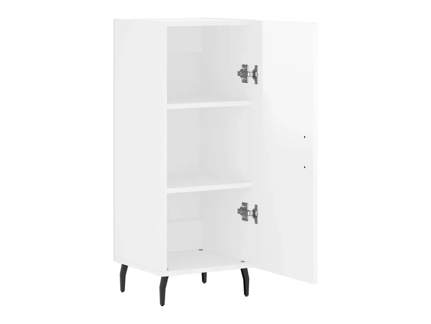 Aparador buffet cómoda mueble mueble de almacenaje organizador cocina salón brillante 34,5 x 34 x 90 cm madera contrachapada blanco 02_0030621