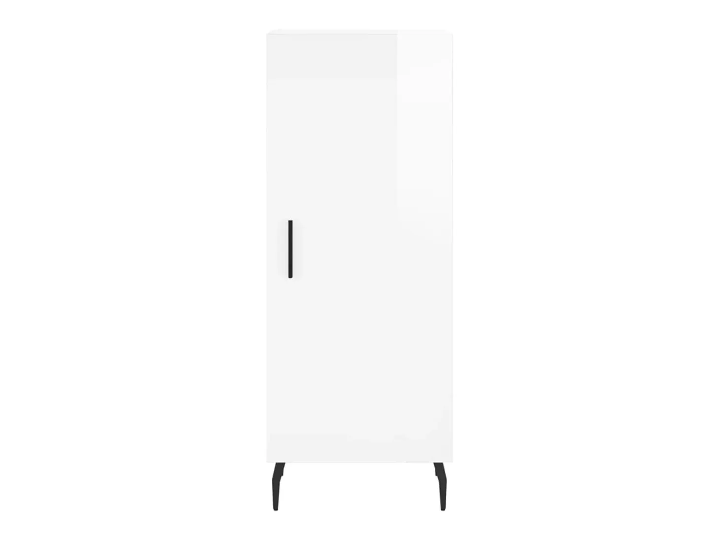 Aparador buffet cómoda mueble mueble de almacenaje organizador cocina salón brillante 34,5 x 34 x 90 cm madera contrachapada blanco 02_0030621