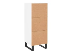 Aparador buffet cómoda mueble mueble de almacenaje organizador cocina salón salón 34,5 x 34 x 90 cm madera contrachapada blanco 02_0030251