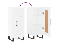 Aparador buffet cómoda mueble mueble de almacenaje organizador cocina salón salón 34,5 x 34 x 90 cm madera contrachapada blanco 02_0030251