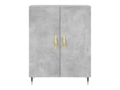 Aparador buffet cómoda mueble mueble de almacenamiento organizador cocina salón salón 69,5 x 34 x 90 cm madera contrachapada gris 02_0032064