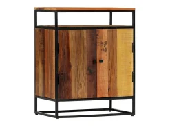 Aparador buffet mueble consola mueble de almacenamiento lateral 76 cm madera maciza recuperada y acero 4402059