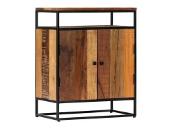 Aparador buffet mueble consola mueble de almacenamiento lateral 76 cm madera maciza recuperada y acero 4402059