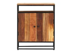 Aparador buffet mueble consola mueble de almacenamiento lateral 76 cm madera maciza recuperada y acero 4402059