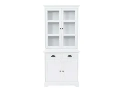 Aparador buffet mueble consola mueble de almacenaje mueble de porcelana con 4 puertas de MDF y madera de pino 180 cm 4402167