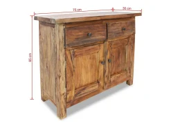 Aparador buffet mueble consola mueble de almacenaje madera maciza recuperada 75 cm 4402019