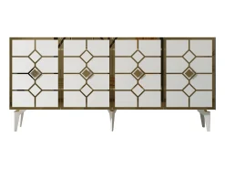 Aparador Cagla Blanco dorado150x79x40 cm