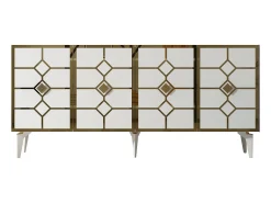 Aparador Cagla Blanco dorado150x79x40 cm
