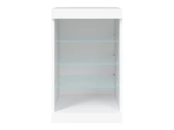 Aparador Cómoda Armario Armario Organizador Cocina Salón Salón con Luces LED 41 x 37 x 67 cm Blanco 02_0029852