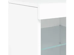 Aparador Cómoda Armario Armario Organizador Cocina Salón Salón con Luces LED 41 x 37 x 67 cm Blanco 02_0029852