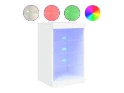 Aparador Cómoda Armario Armario Organizador Cocina Salón Salón con Luces LED 41 x 37 x 67 cm Blanco 02_0029852