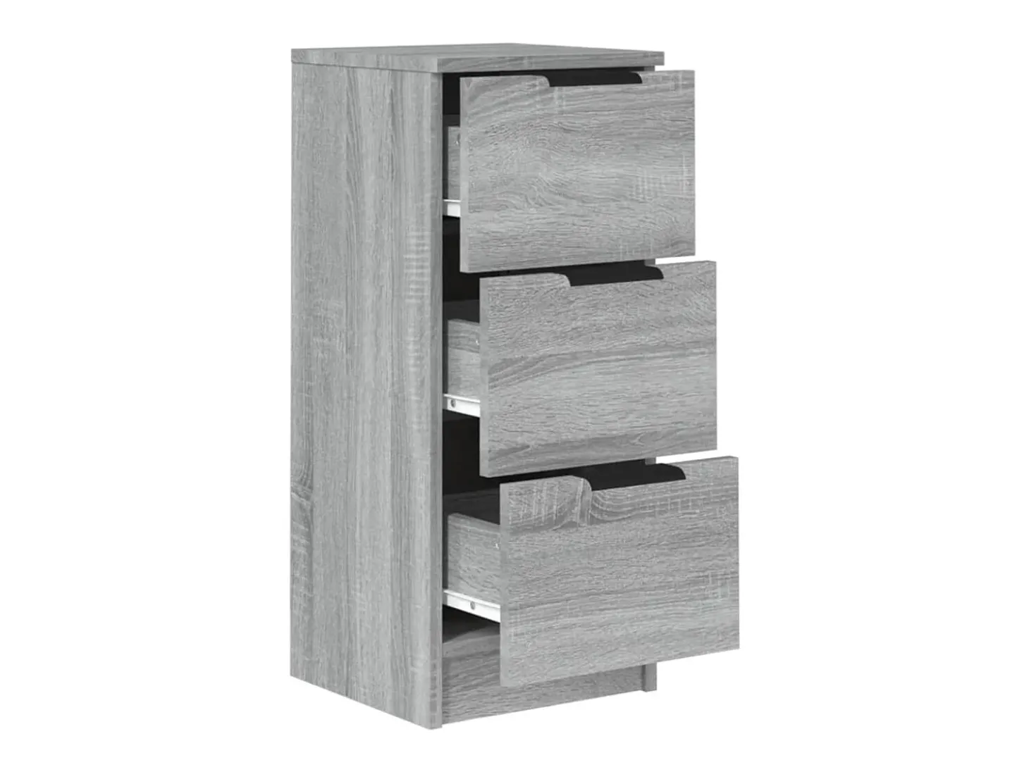 Aparador cómoda armario mueble organizador cocina salón salón juego de 2 sonoma 30 x 30 x 70 cm madera contrachapada gris 02_0036941