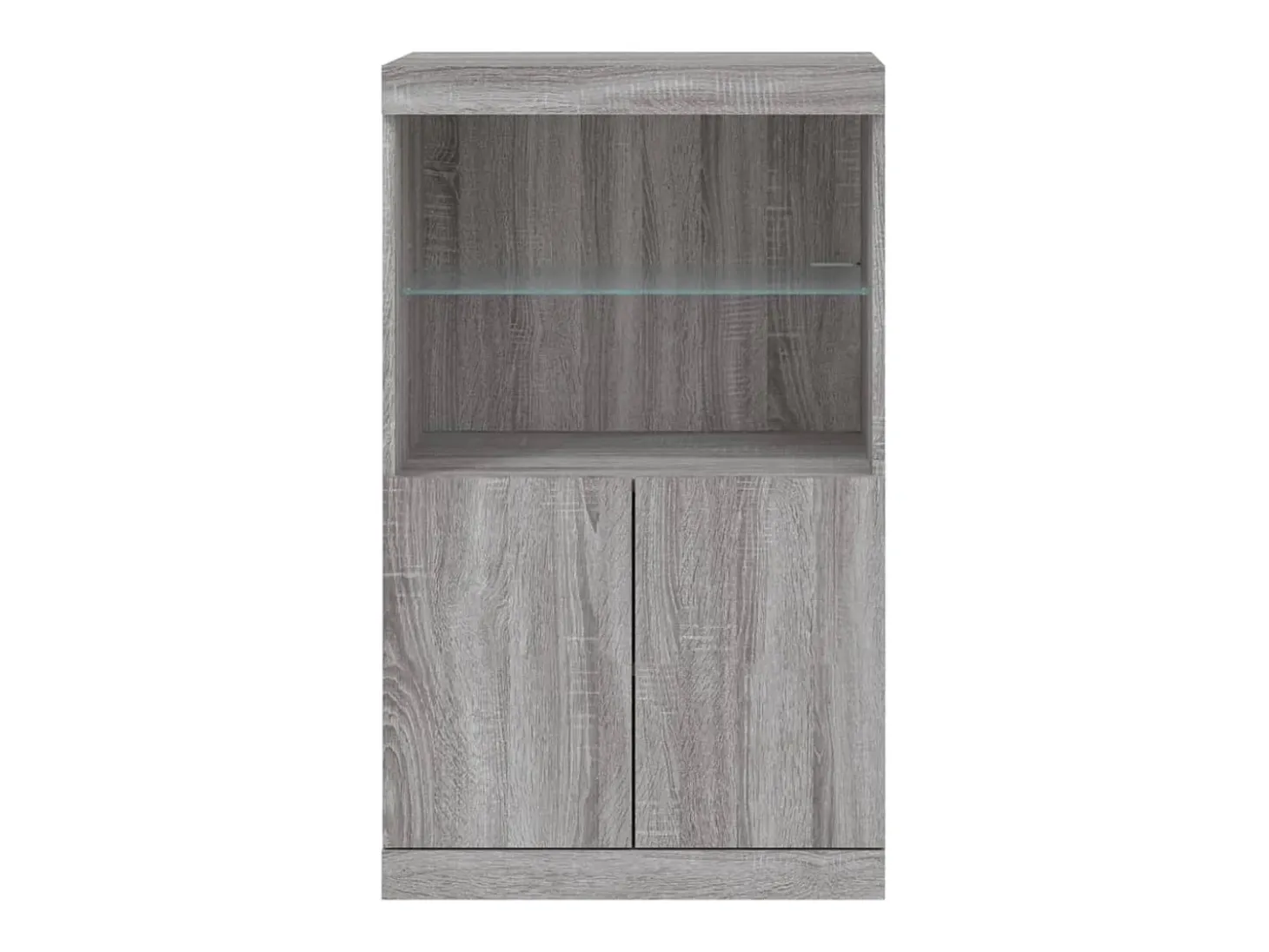 Aparador cómoda armario mueble organizador cocina salón salón con luces LED sonoma 60,5 x 37 x 100 cm gris 02_0030078