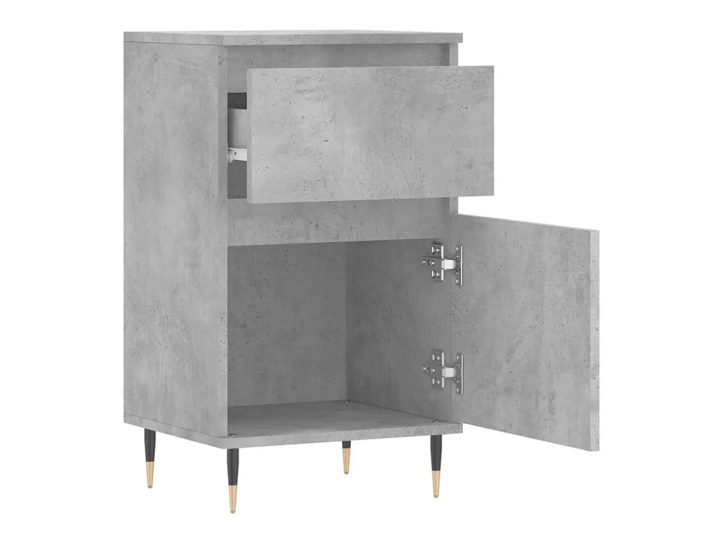 Aparador cómoda armario mueble organizador cocina salón salón juego de 2 40 x 35 x 70 cm madera contrachapada gris 02_0036846