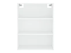 Aparador cómoda armario mueble organizador cocina salón salón 69,5 x 32,5 x 180 cm madera contrachapada blanca 02_0030400