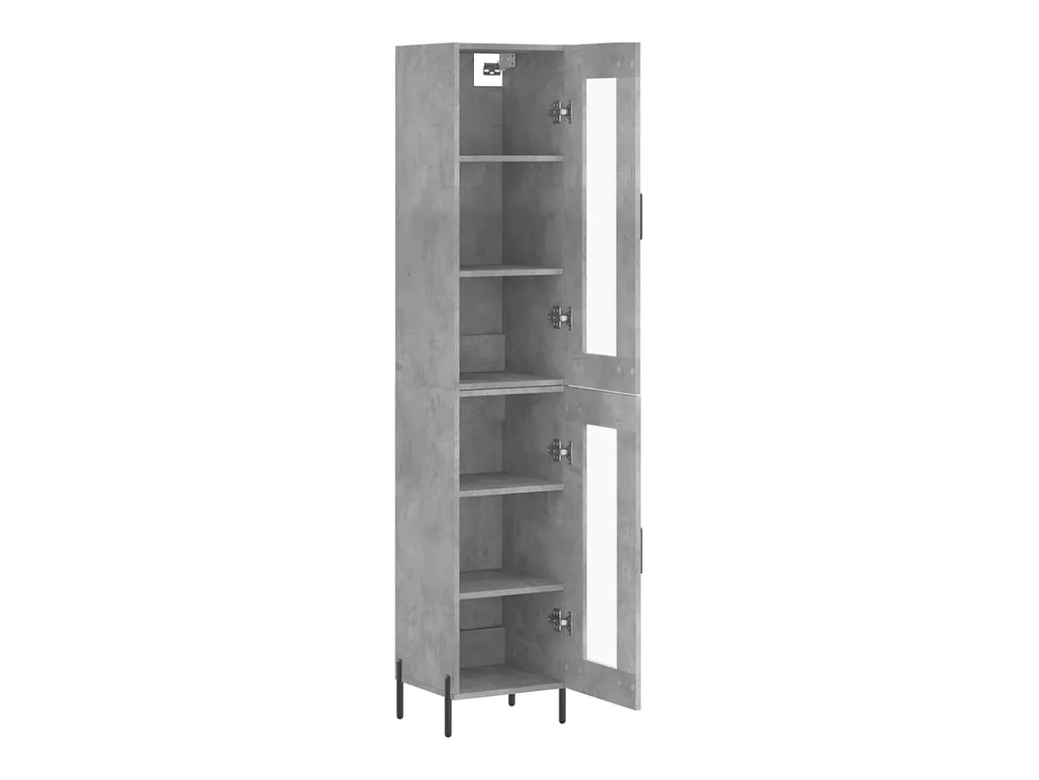 Aparador cómoda armario mueble organizador cocina salón salón alto 34,5 x 34 x 180 cm madera contrachapada gris 02_0034418