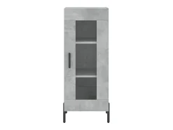 Aparador cómoda armario mueble organizador cocina salón salón alto 34,5 x 34 x 180 cm madera contrachapada gris 02_0034418