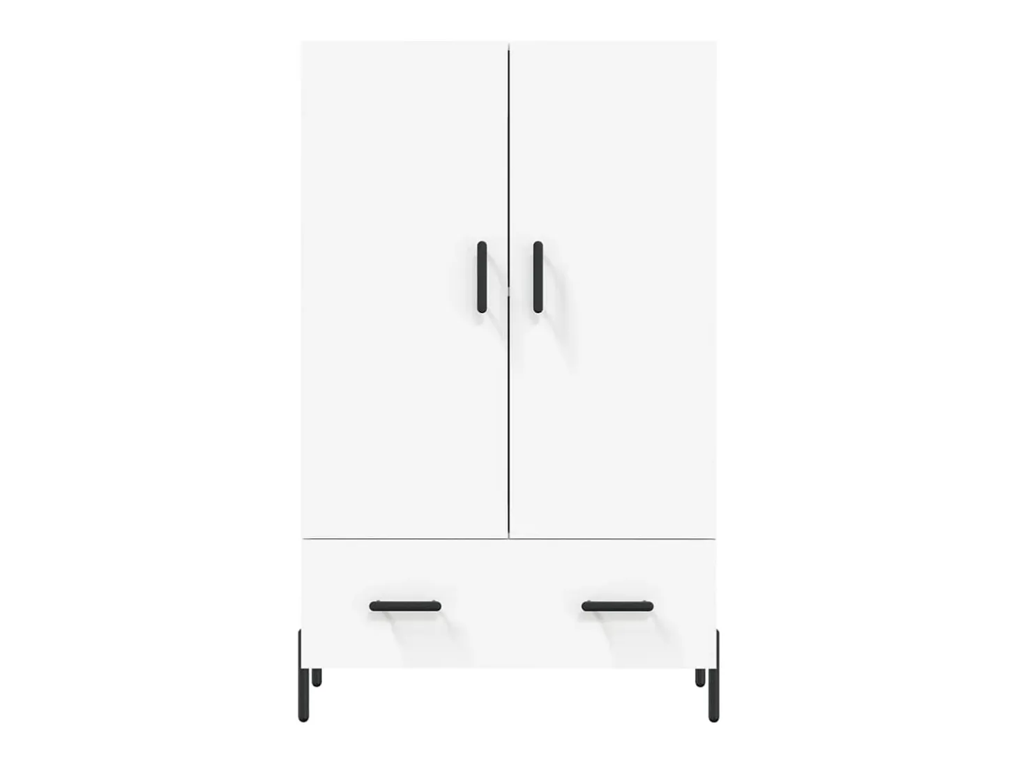 Aparador cómoda armario mueble organizador cocina salón salón alto 69,5 x 31 x 115 cm madera contrachapada blanco 02_0032500