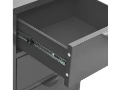 Aparador cómoda armario mueble organizador cocina salón salón 75 x 35 x 70 cm acero y vidrio templado antracita 02_0029711