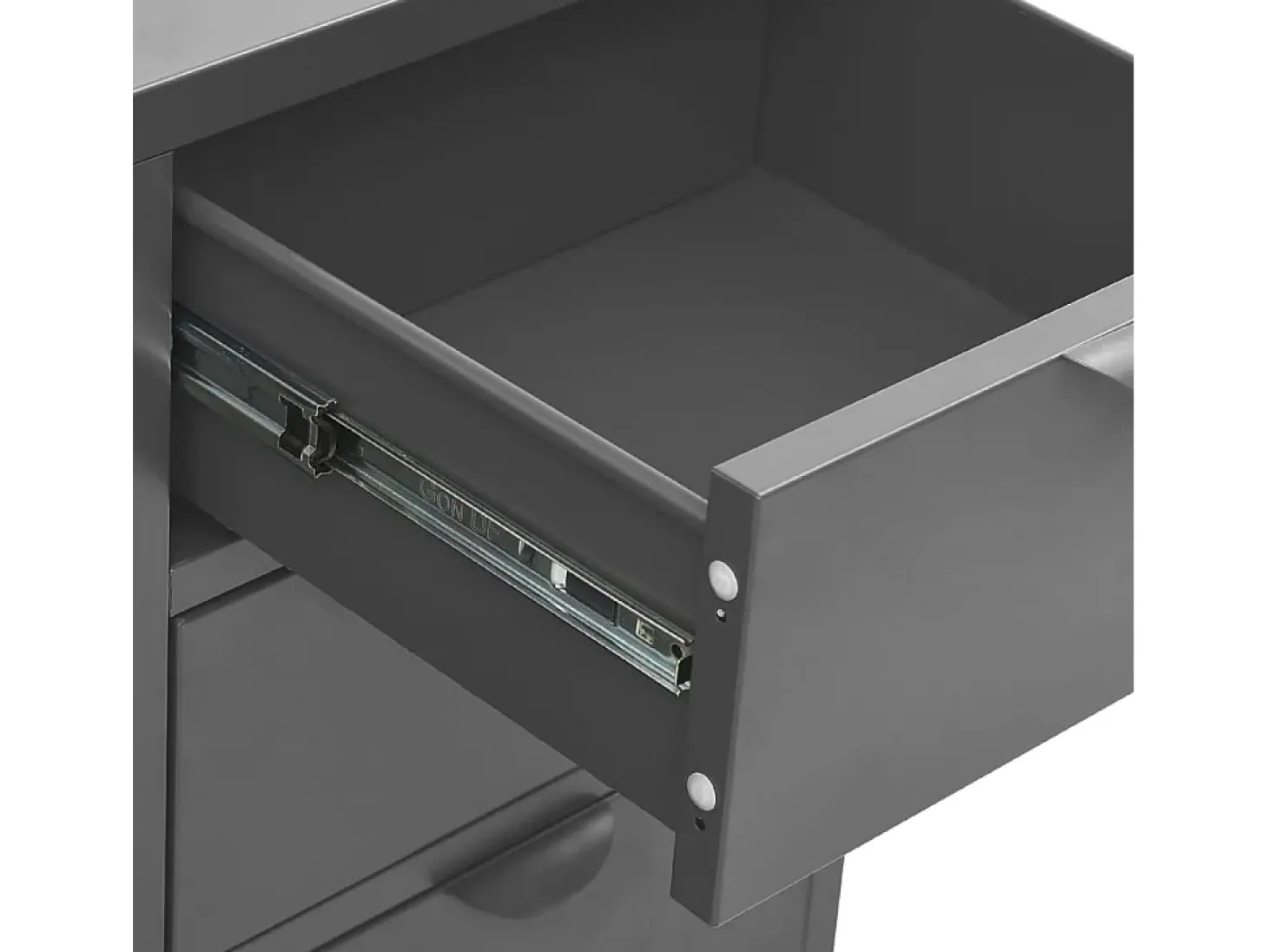 Aparador cómoda armario mueble organizador cocina salón salón 75 x 35 x 70 cm acero y vidrio templado antracita 02_0029711