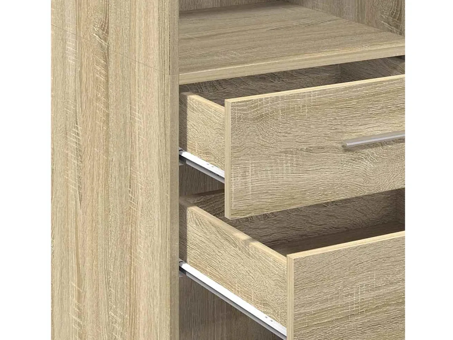 Aparador cómoda armario mueble organizador cocina salón salón alto sonoma 40 x 42,5 x 124 cm madera contrachapada marrón 02_0034060