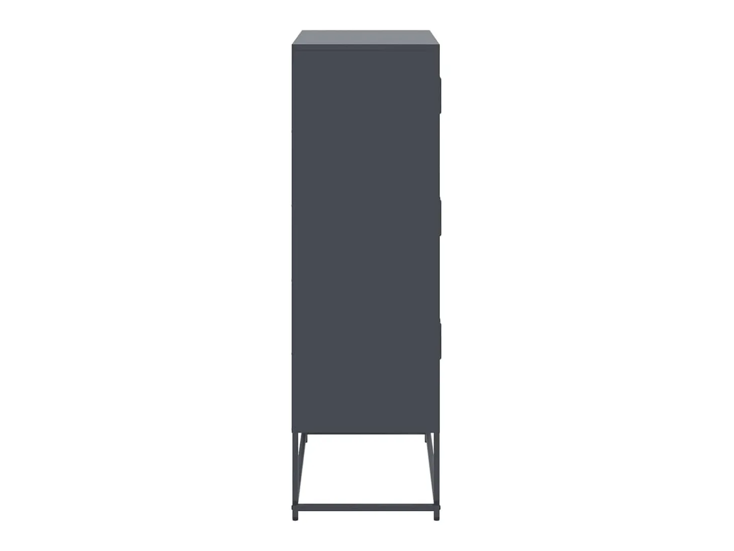 Aparador cómoda armario mueble organizador cocina salón salón 68,5 x 38,5 x 123,5 cm acero antracita 02_0029703