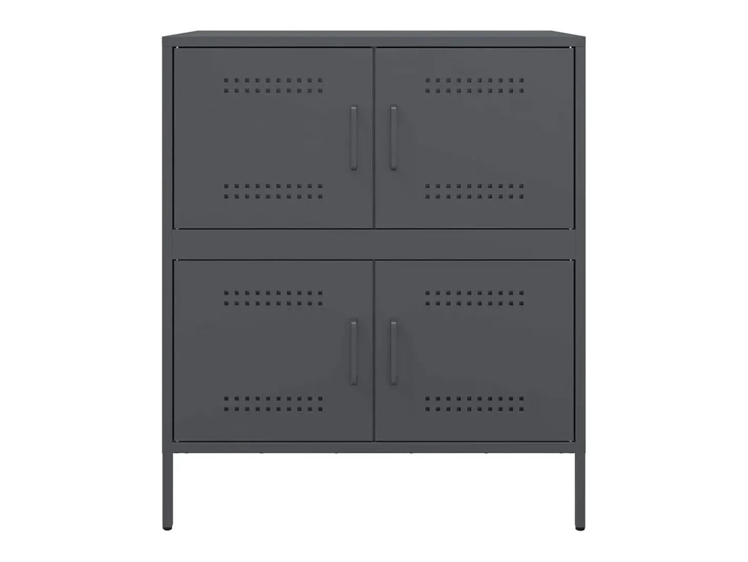 Aparador cómoda armario mueble organizador cocina salón salón 68 x 39 x 79 cm acero antracita 02_0029706
