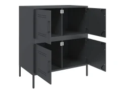 Aparador cómoda armario mueble organizador cocina salón salón 68 x 39 x 79 cm acero antracita 02_0029706